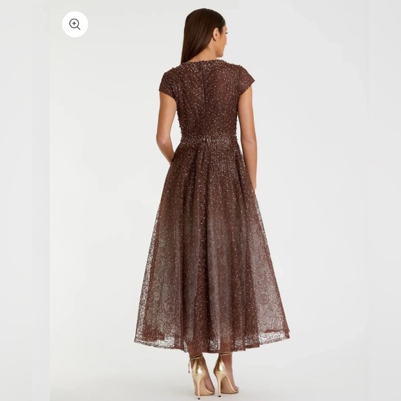 MAC DUGGAL
Brown Embellished Cap Sleeve A Line Dress size 10. NWT - Picture 4 of 13